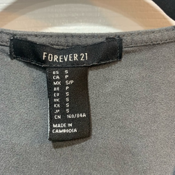 F21 Grey Suede Tank - Picture 2 of 2